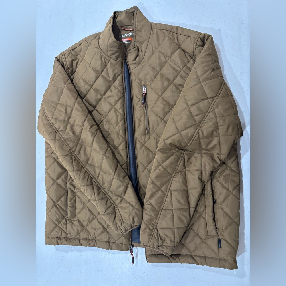 Hawke & Co Men's Tan Quilted Puffer Jacket